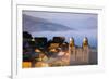 Early morning mist on the Haute Ville old town, Ambozontany Cathedral, Fianarantsoa, central area, -Christian Kober-Framed Photographic Print