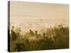 Early Morning Mist on the Kedu Plain at Sunrise from the Borobudur Temple, Java, Indonesia-Matthew Williams-Ellis-Stretched Canvas