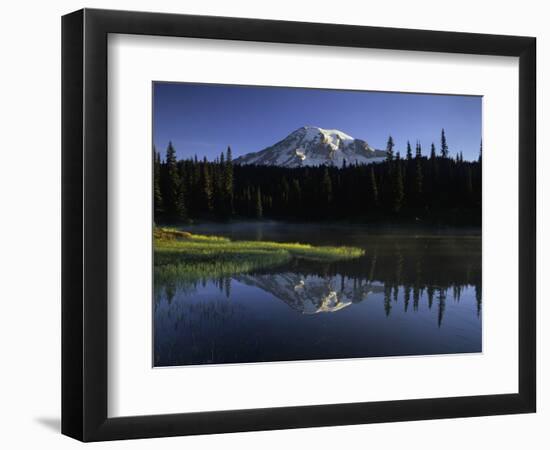 Early Morning Mt Rainier, Mt Rainier National Park, Washington-Jerry Ginsberg-Framed Photographic Print