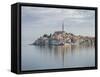 Early morning, Old Town reflections, Rovinj, Istria, Croatia-Jean Brooks-Framed Stretched Canvas