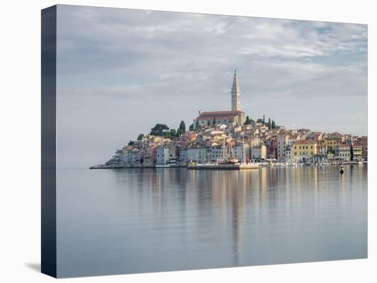 Early morning, Old Town reflections, Rovinj, Istria, Croatia-Jean Brooks-Stretched Canvas