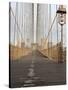 Early Morning on Brooklyn Bridge-Amanda Hall-Stretched Canvas