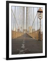 Early Morning on Brooklyn Bridge-Amanda Hall-Framed Photographic Print