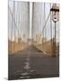 Early Morning on Brooklyn Bridge-Amanda Hall-Mounted Photographic Print