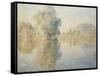 Early Morning on the Seine at Giverny, 1893-Claude Monet-Framed Stretched Canvas