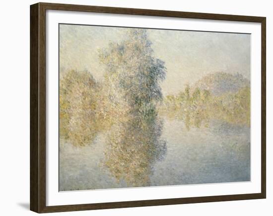 Early Morning on the Seine at Giverny, 1893-Claude Monet-Framed Giclee Print