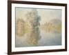 Early Morning on the Seine at Giverny, 1893-Claude Monet-Framed Giclee Print