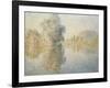 Early Morning on the Seine at Giverny, 1893-Claude Monet-Framed Giclee Print