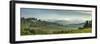 Early Morning Panoramic View of Misty Hills, Near San Gimignano, Tuscany, Italy, Europe-John Miller-Framed Photographic Print