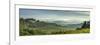 Early Morning Panoramic View of Misty Hills, Near San Gimignano, Tuscany, Italy, Europe-John Miller-Framed Photographic Print