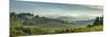 Early Morning Panoramic View of Misty Hills, Near San Gimignano, Tuscany, Italy, Europe-John Miller-Mounted Photographic Print