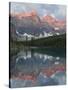 Early Morning Reflections in Moraine Lake, Banff National Park, UNESCO World Heritage Site, Alberta-Martin Child-Stretched Canvas