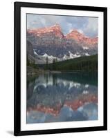 Early Morning Reflections in Moraine Lake, Banff National Park, UNESCO World Heritage Site, Alberta-Martin Child-Framed Photographic Print