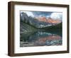 Early Morning Reflections in Moraine Lake, Banff National Park, UNESCO World Heritage Site, Alberta-Martin Child-Framed Photographic Print