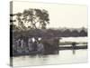 Early Morning River Scene, Northern Area, Nigeria, Africa-David Beatty-Stretched Canvas