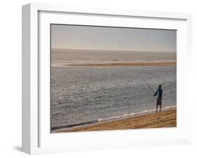 Early Morning Surfcasting on the Beach at Cape Cod National Seashore, Massachusetts, USA-Jerry & Marcy Monkman-Framed Premium Photographic Print