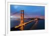 Early Morning Traffic on the Golden Gate Bridge in San Francisco, California, Usa-Chuck Haney-Framed Photographic Print