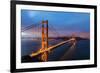 Early Morning Traffic on the Golden Gate Bridge in San Francisco, California, Usa-Chuck Haney-Framed Photographic Print