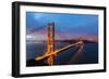 Early Morning Traffic on the Golden Gate Bridge in San Francisco, California, Usa-Chuck Haney-Framed Photographic Print