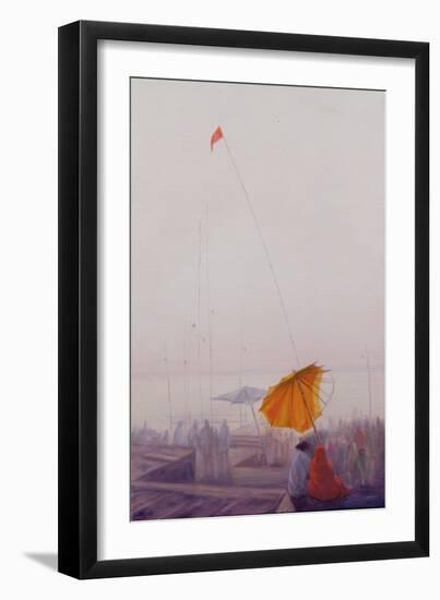 Early Morning, Varanasi-Derek Hare-Framed Giclee Print