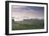 Early Morning View across Misty Hills, Near Certaldo, Tuscany, Italy, Europe-John-Framed Photographic Print