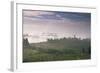 Early Morning View across Misty Hills, Near Certaldo, Tuscany, Italy, Europe-John-Framed Photographic Print