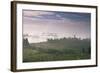 Early Morning View across Misty Hills, Near Certaldo, Tuscany, Italy, Europe-John-Framed Photographic Print
