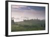 Early Morning View across Misty Hills, Near Certaldo, Tuscany, Italy, Europe-John-Framed Photographic Print