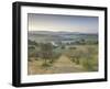 Early Morning View across Val D'Orcia from Field of Olive Trees, San Quirico D'Orcia, Near Pienza-Lee Frost-Framed Photographic Print