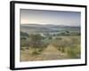 Early Morning View across Val D'Orcia from Field of Olive Trees, San Quirico D'Orcia, Near Pienza-Lee Frost-Framed Photographic Print