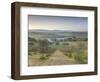 Early Morning View across Val D'Orcia from Field of Olive Trees, San Quirico D'Orcia, Near Pienza-Lee Frost-Framed Photographic Print