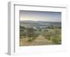 Early Morning View across Val D'Orcia from Field of Olive Trees, San Quirico D'Orcia, Near Pienza-Lee Frost-Framed Photographic Print