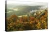 Early Morning View from Wegelnburg Castle of the Palatinate Forest-Jochen Schlenker-Stretched Canvas