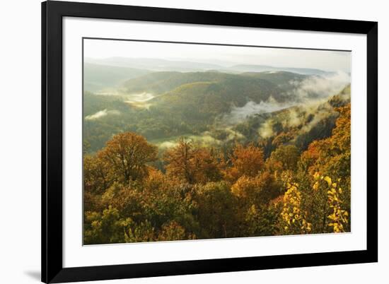 Early Morning View from Wegelnburg Castle of the Palatinate Forest-Jochen Schlenker-Framed Photographic Print