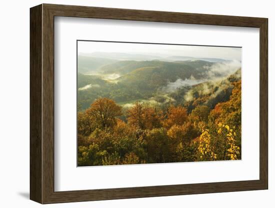 Early Morning View from Wegelnburg Castle of the Palatinate Forest-Jochen Schlenker-Framed Photographic Print