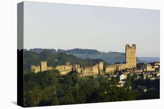 Early Morning View of Richomd Castle in Yorkshire, England, United Kingdom-John Woodworth-Stretched Canvas