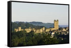 Early Morning View of Richomd Castle in Yorkshire, England, United Kingdom-John Woodworth-Framed Stretched Canvas