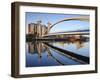 Early Morning View of the Millennium Bridge, Salford Quays, Manchester, Greater Manchester, England-Chris Hepburn-Framed Photographic Print