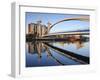 Early Morning View of the Millennium Bridge, Salford Quays, Manchester, Greater Manchester, England-Chris Hepburn-Framed Photographic Print