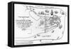 Early New York Map-null-Framed Stretched Canvas