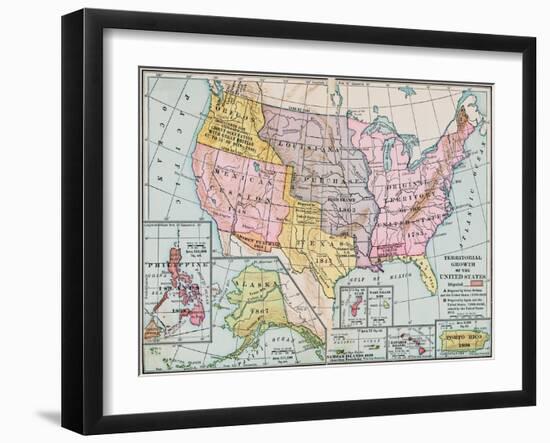 Early North American Map-null-Framed Giclee Print