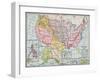 Early North American Map-null-Framed Giclee Print