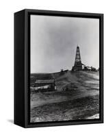 Early Oil Drilling Operation-null-Framed Stretched Canvas