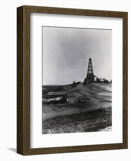 Early Oil Drilling Operation-null-Framed Photographic Print