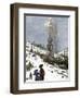 Early Oil Well Gushing in Pennsylvania 1880-null-Framed Giclee Print