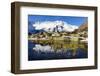 Early Onset of Winter in the Moor with its Ponds in Front of the Dammastock (In 3630 M), Autumn-P. Kaczynski-Framed Photographic Print