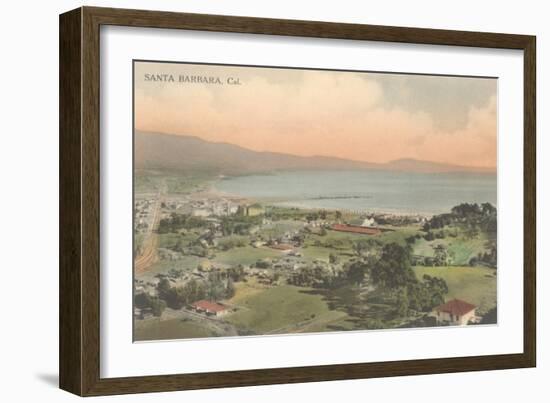 Early Overview of Santa Barbara, California-null-Framed Art Print