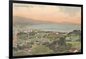 Early Overview of Santa Barbara, California-null-Framed Art Print