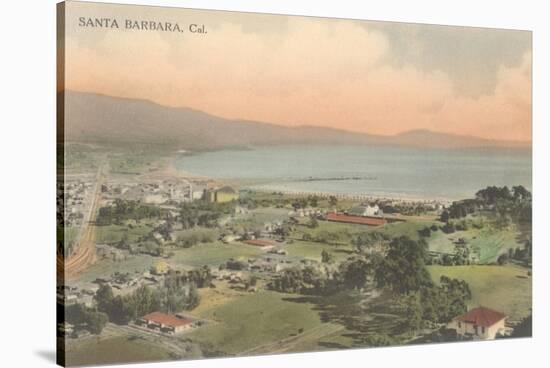 Early Overview of Santa Barbara, California-null-Stretched Canvas