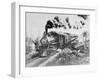 Early Passenger Train Passing through Rural Area-null-Framed Photographic Print